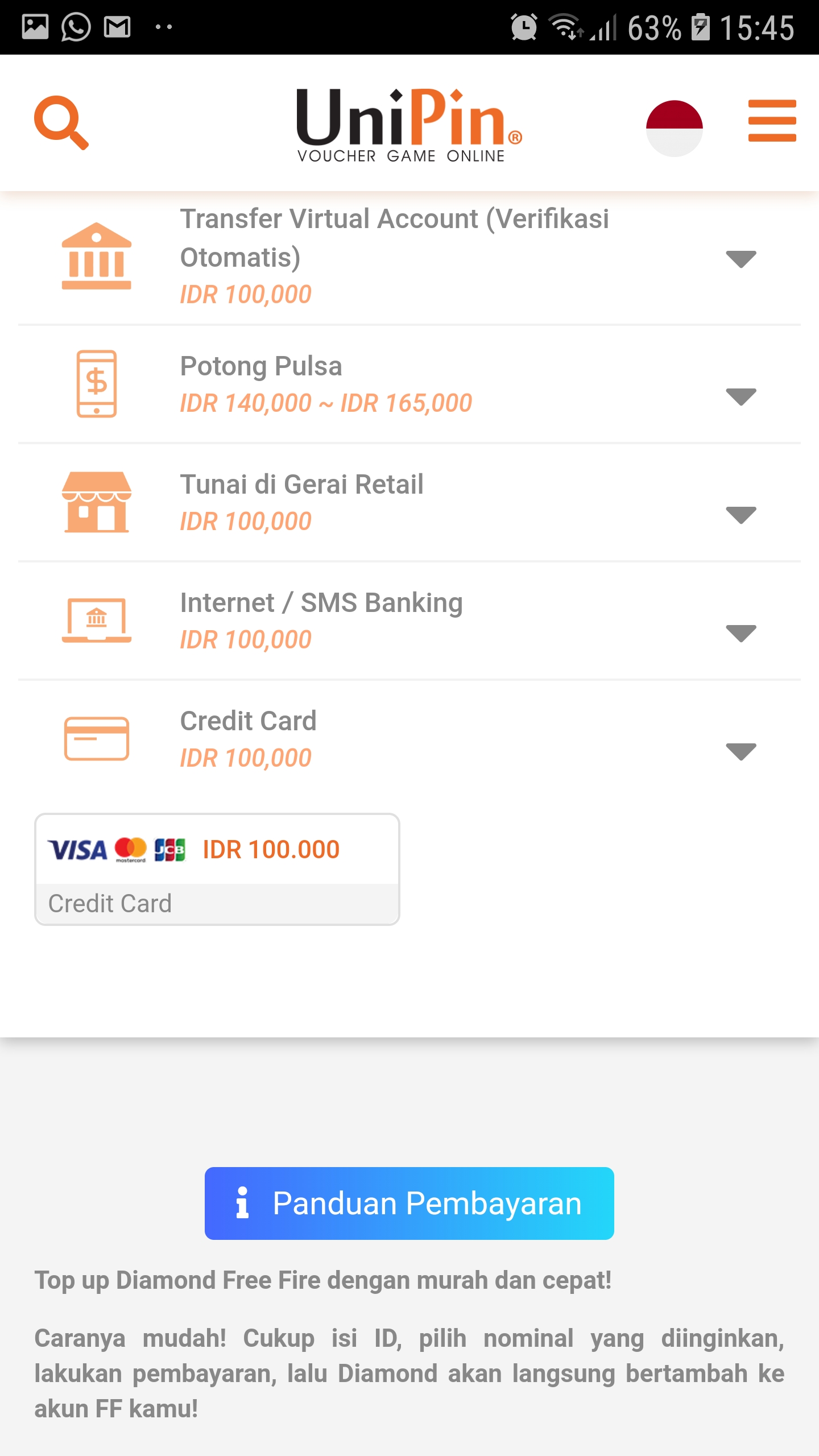 Cara Top Up Melalui Credit Card Customer Support