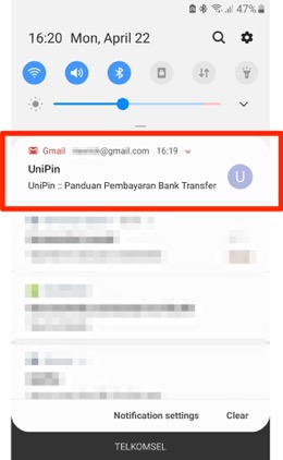 6 Anda akan mendapatkan nomor Virtual account melalui sebuah Email