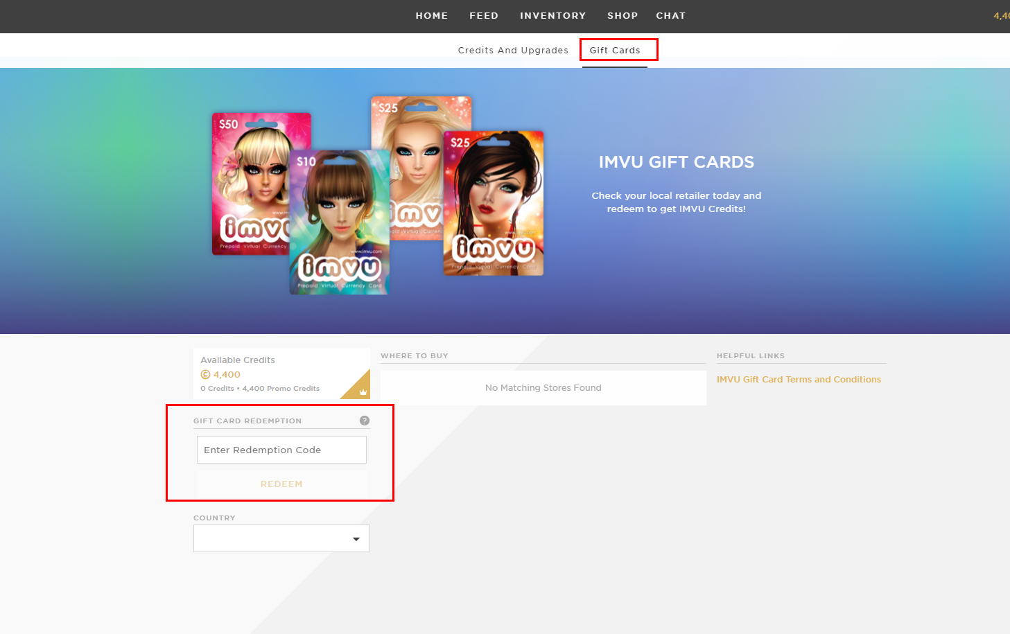 imvu gift cards codes