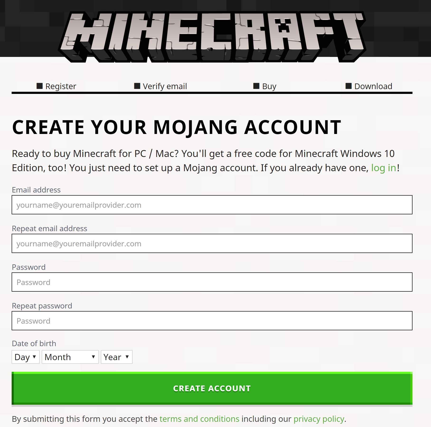 buy minecraft as a gift pc