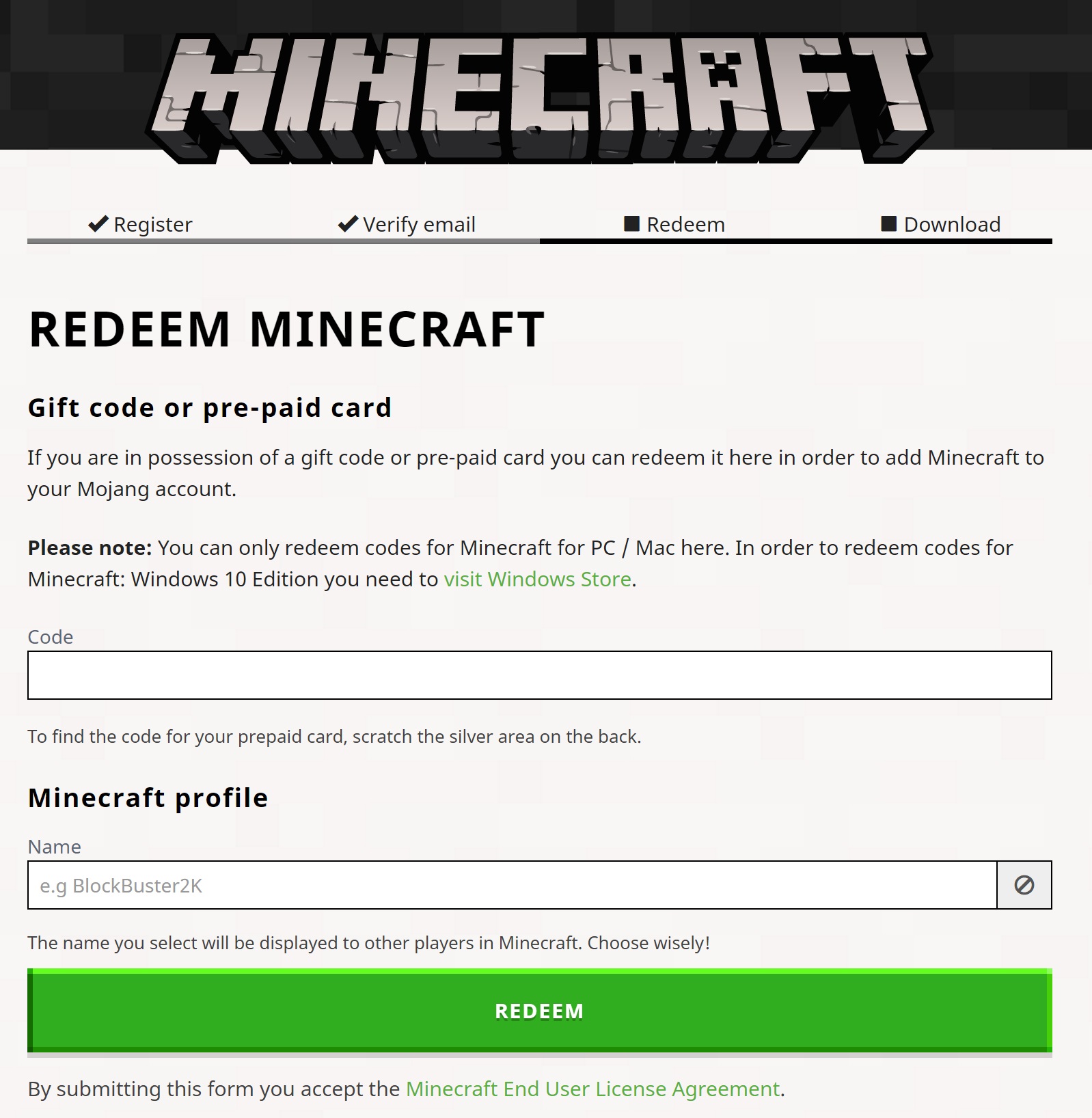 where can i get a minecraft gift card