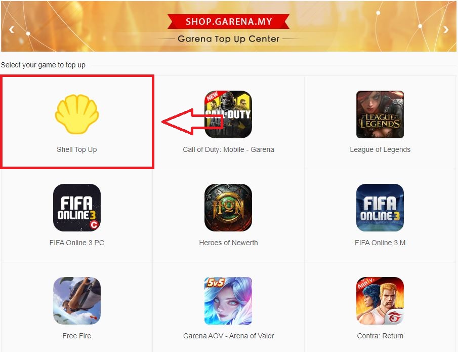 shop garena shell