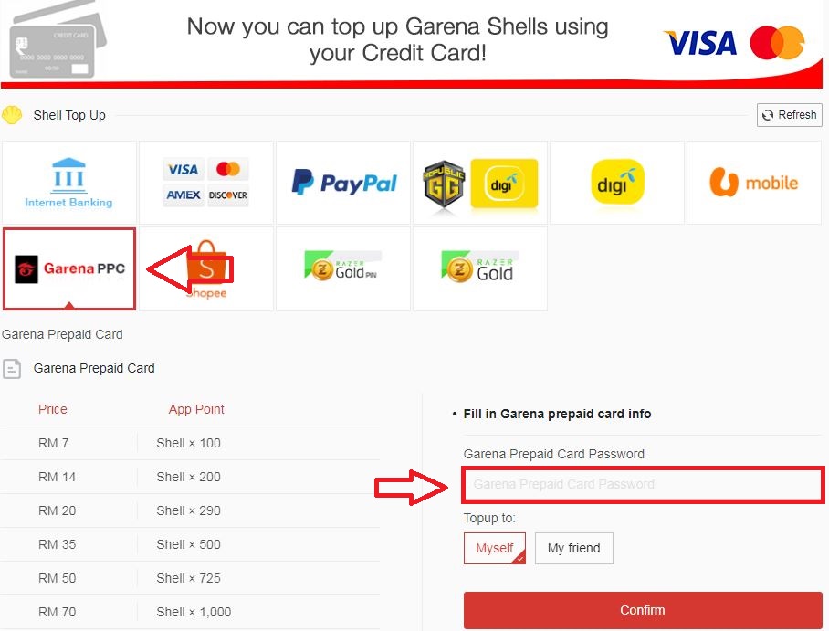 buy garena shells online
