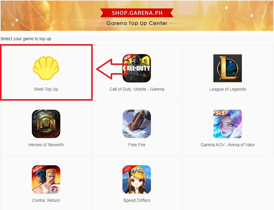 shop garena shell