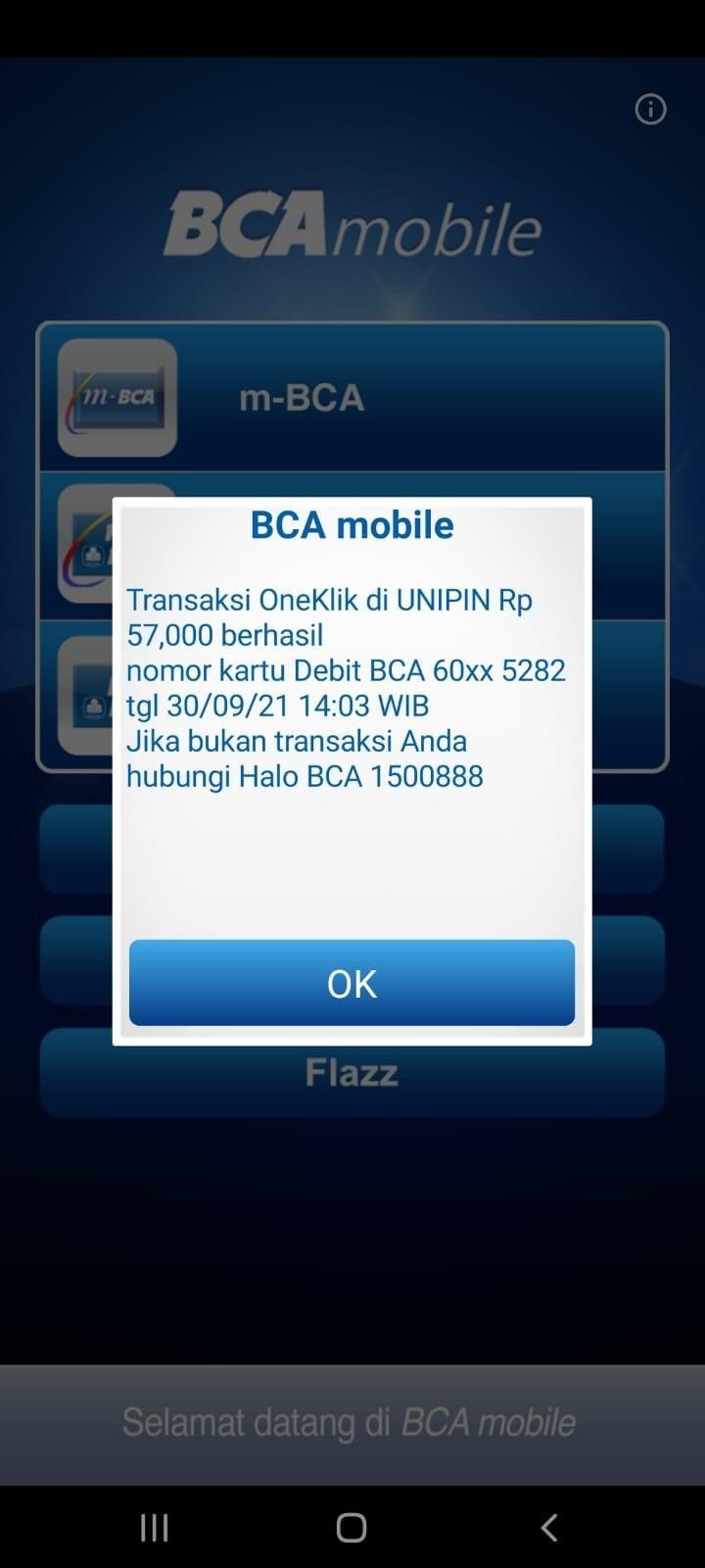 Cara Top Up Melalui Pembayaran Dengan Perbankan Online BCA OneKlik ...