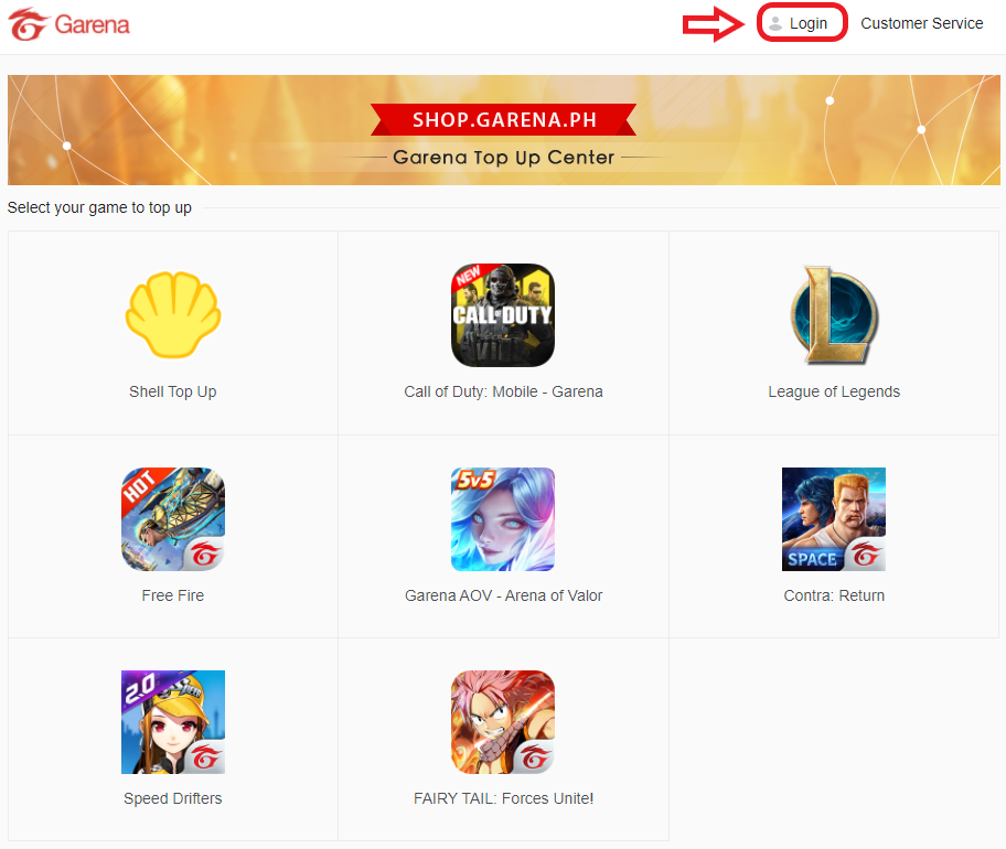 Garena shells top up new arrivals